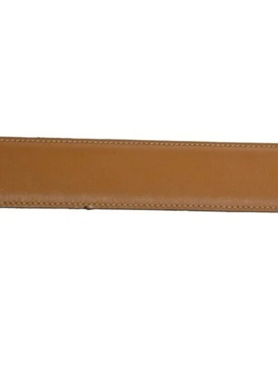 GUCCI G Logo Belt 70/28 Leather Brown Blue GHW Italy 66KC646 main image 7
